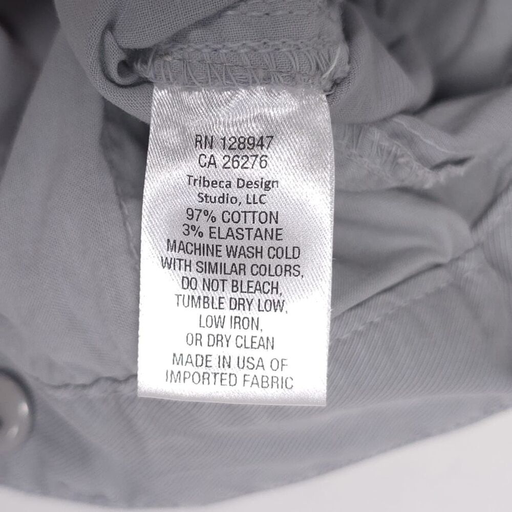 NILI‎ LOTAN East Hampton Pants Size 8 Side Stripe Gray Tribeca Raw Hem USA MADE - Picture 13 of 13